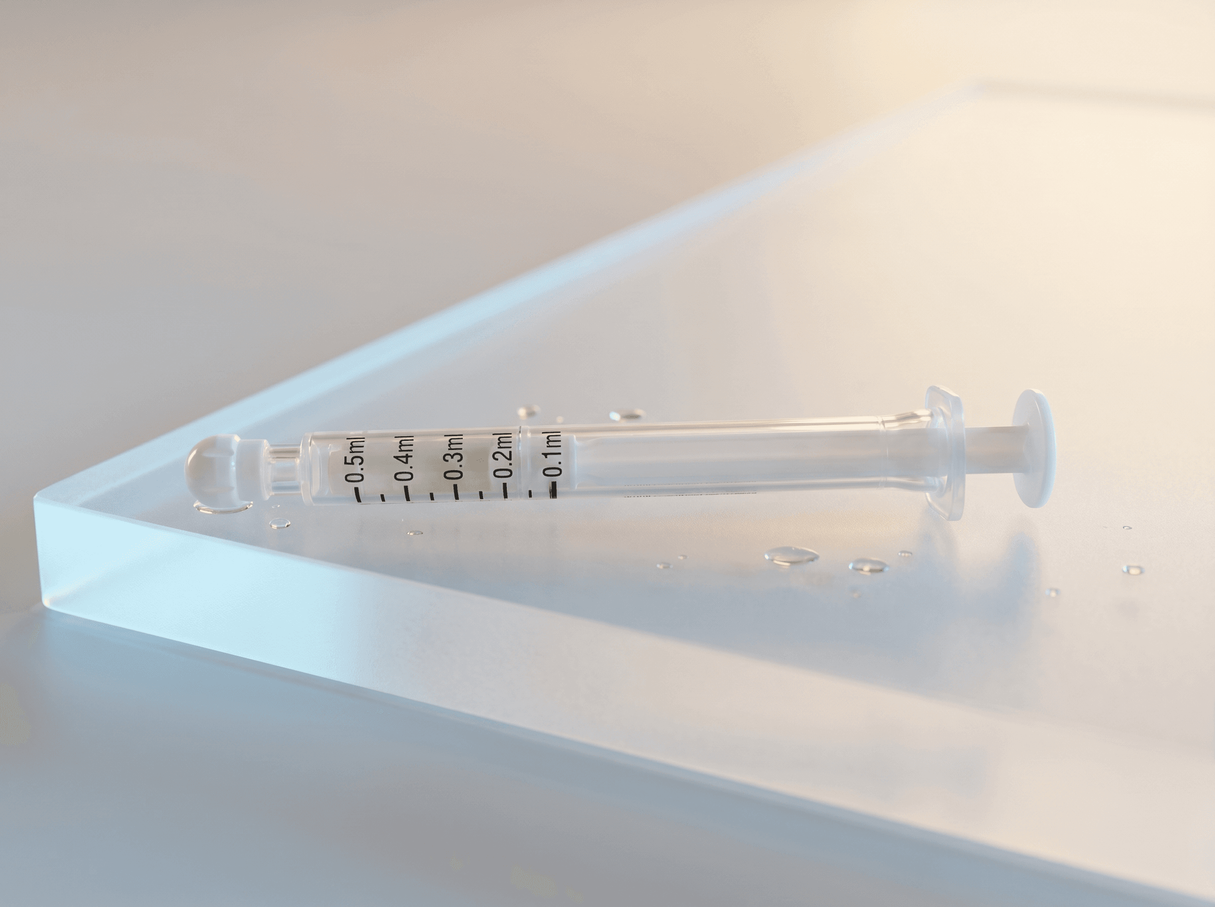 ClickDose Oral Syringe 0.5ml Front three-quarter hero white scenery product image