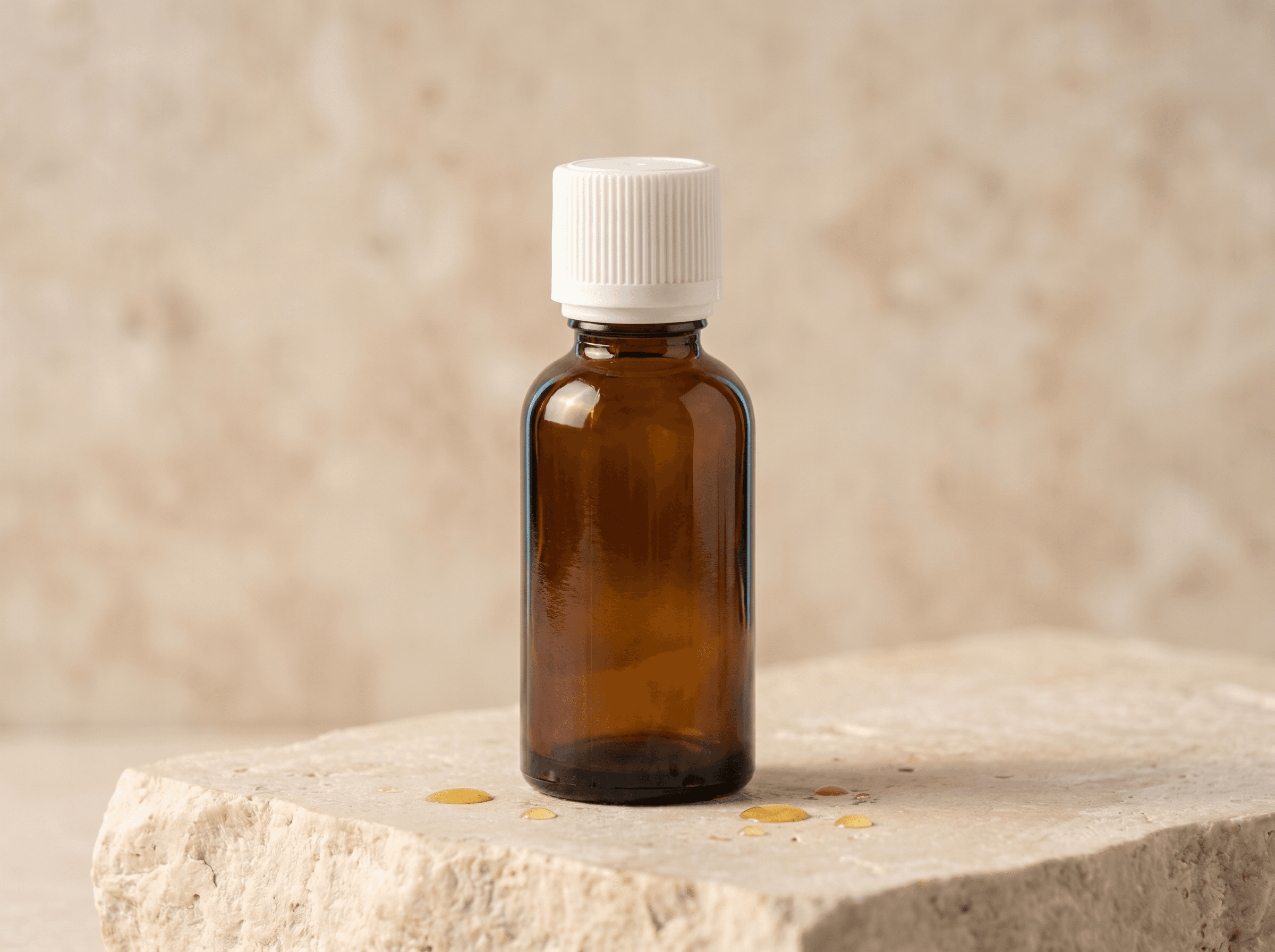 Amber 30ml Packer Bottle Front three-quarter hero white scenery product image