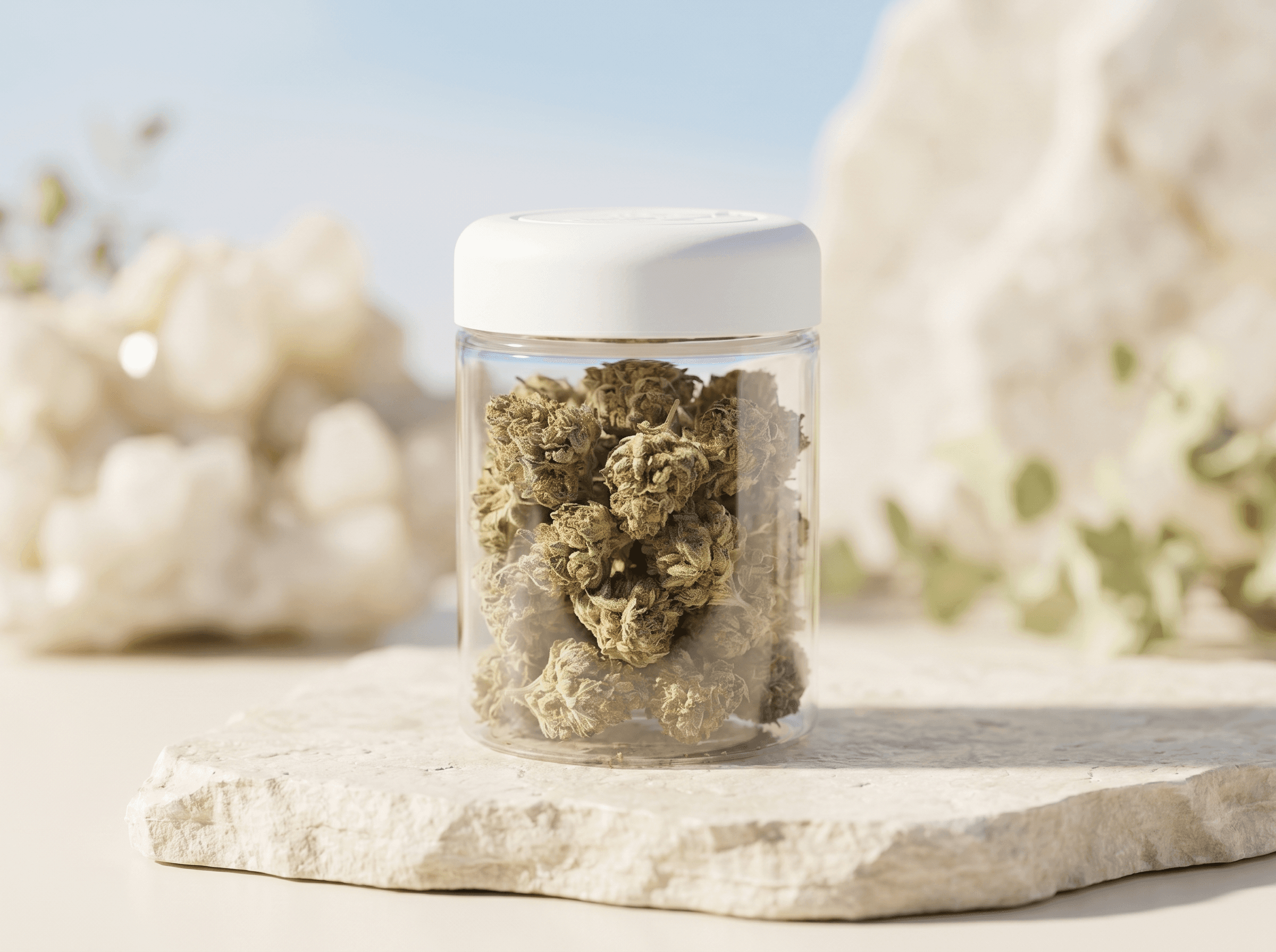 Clear 80DR, 66mm Wide-Neck Jar Front three-quarter hero white scenery product image