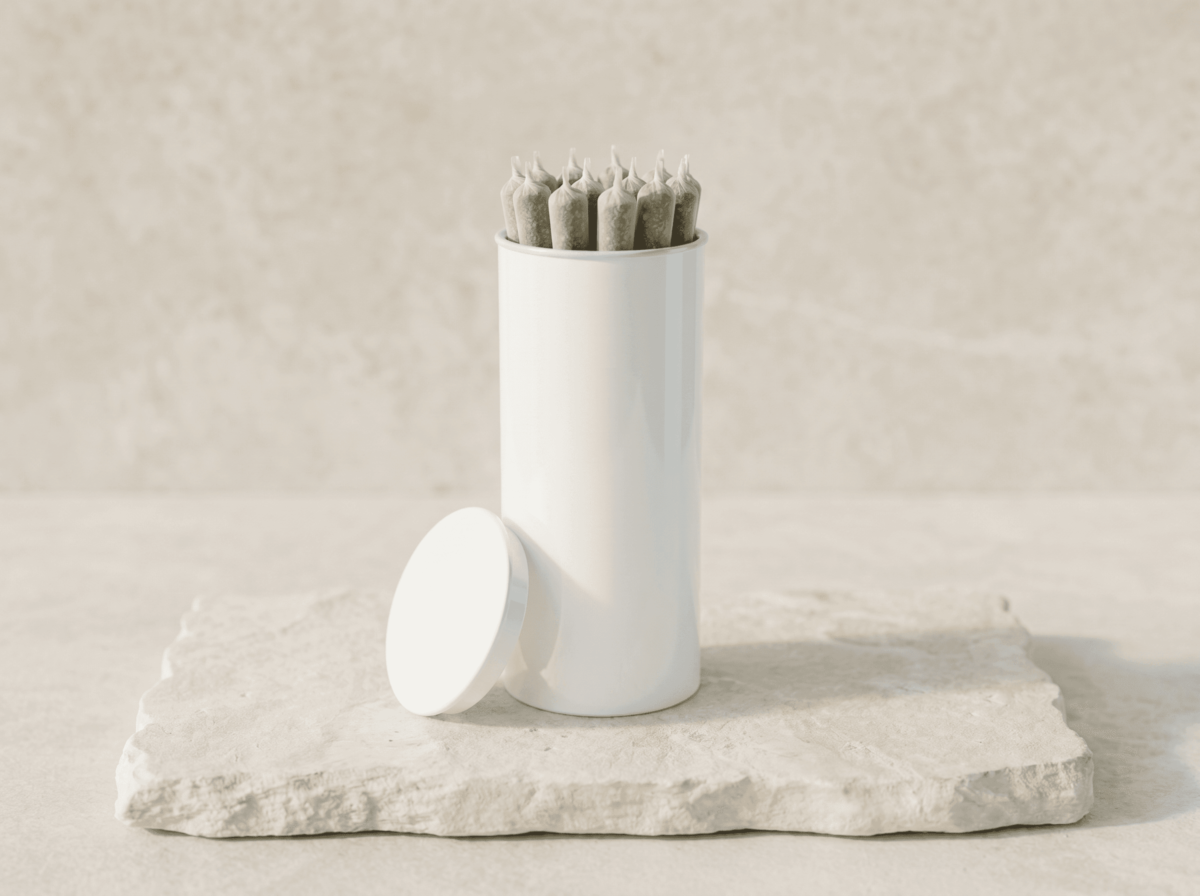 White CR Pop Top 35x85mm Front three-quarter hero white scenery product image