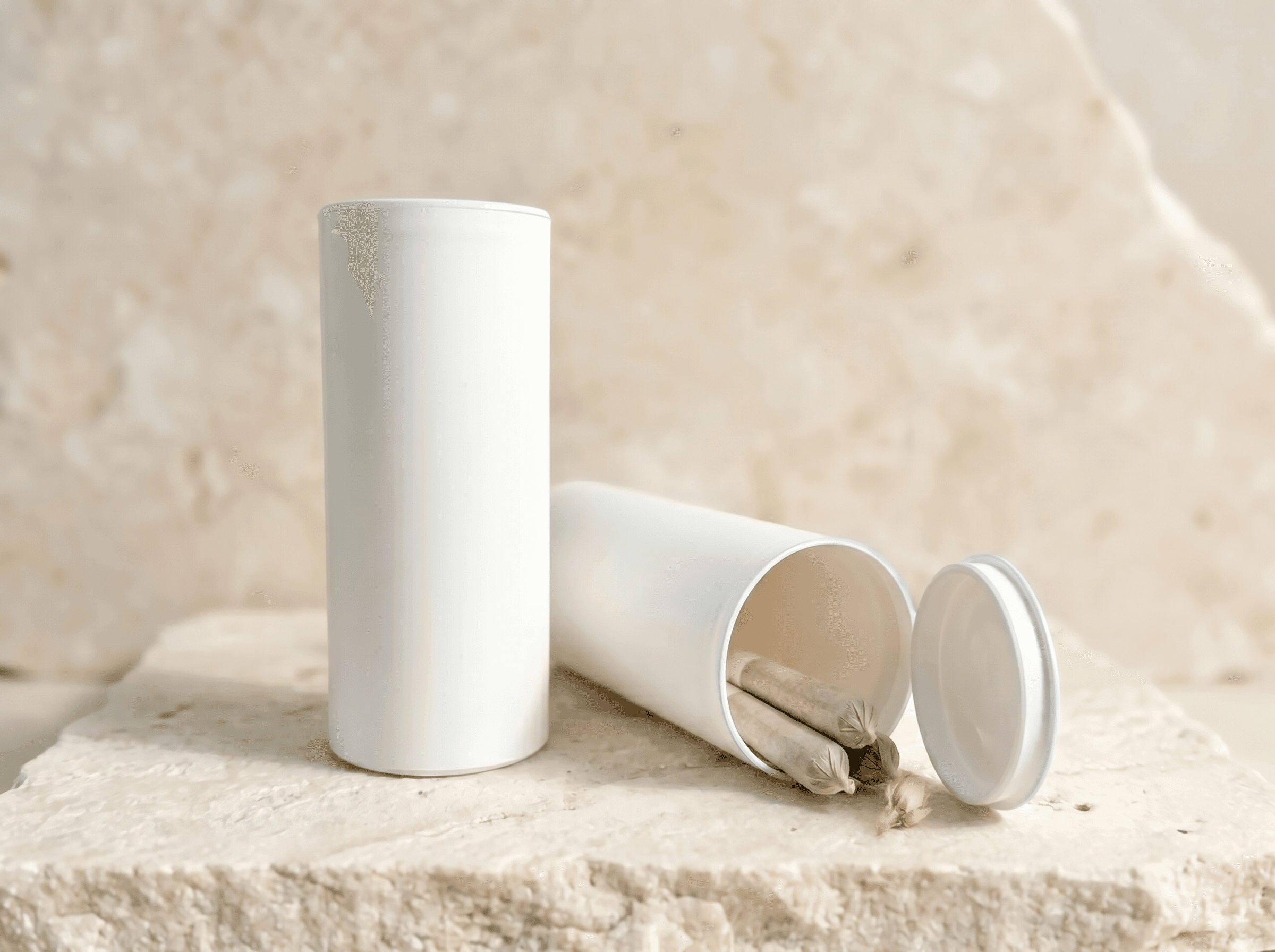 White CR Pop Top 40x95mm Front three-quarter hero white scenery product image
