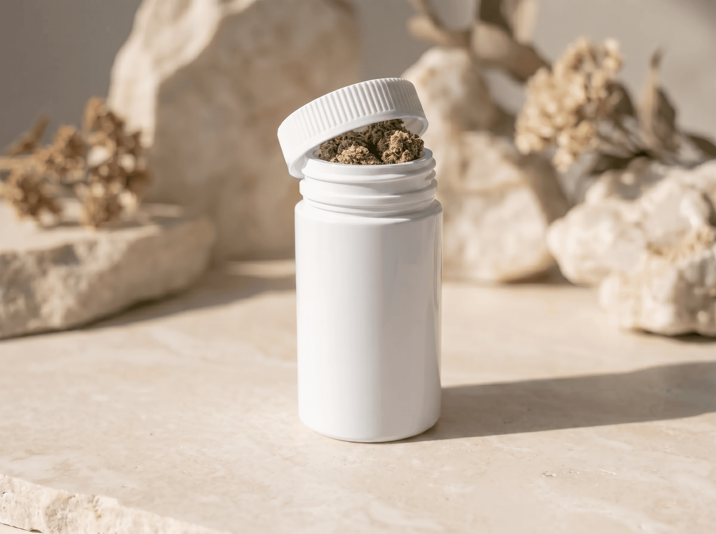 White 60DR PET Jar Front three-quarter hero white scenery product image
