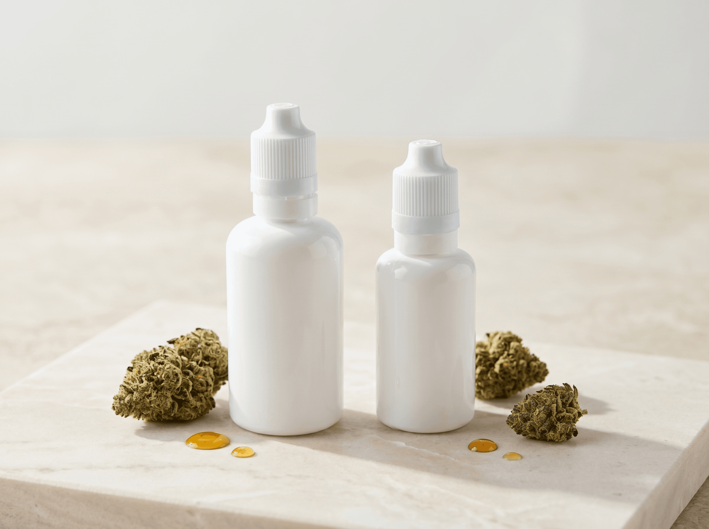 Clear & White 45ml/50cc Packer Bottle Front three-quarter hero white scenery product image