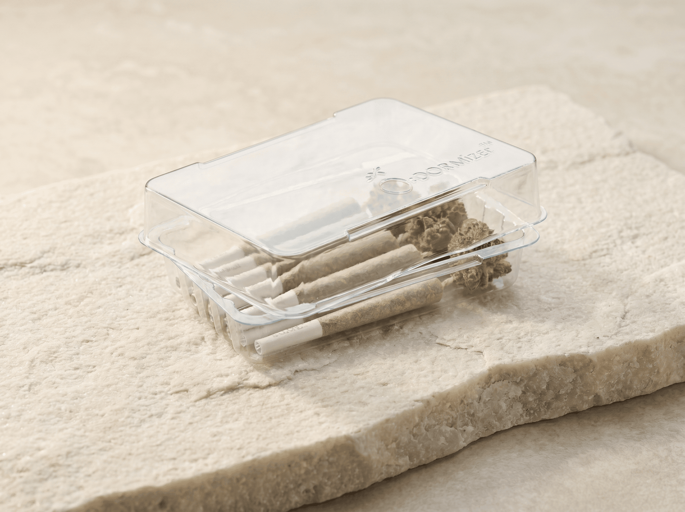Odormizer insert, TRAY Front three-quarter hero white scenery product image